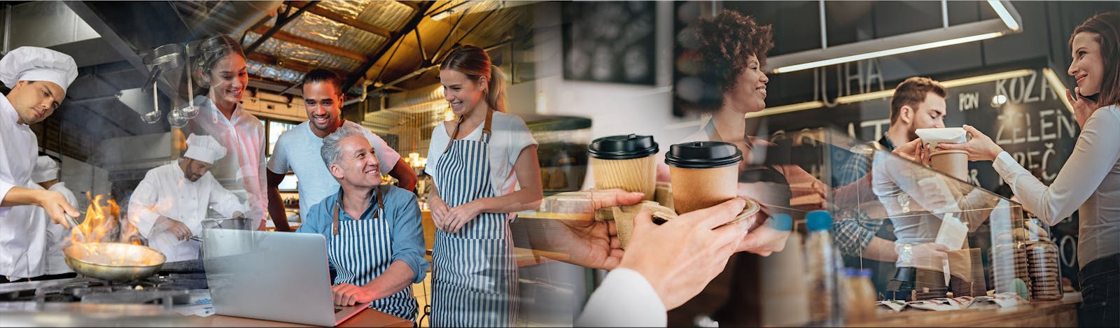 Background image of people in a cafe